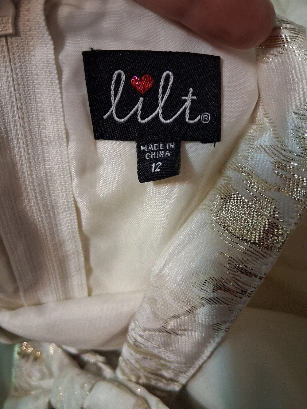 Lilt Ivory Girls Dress Size 12